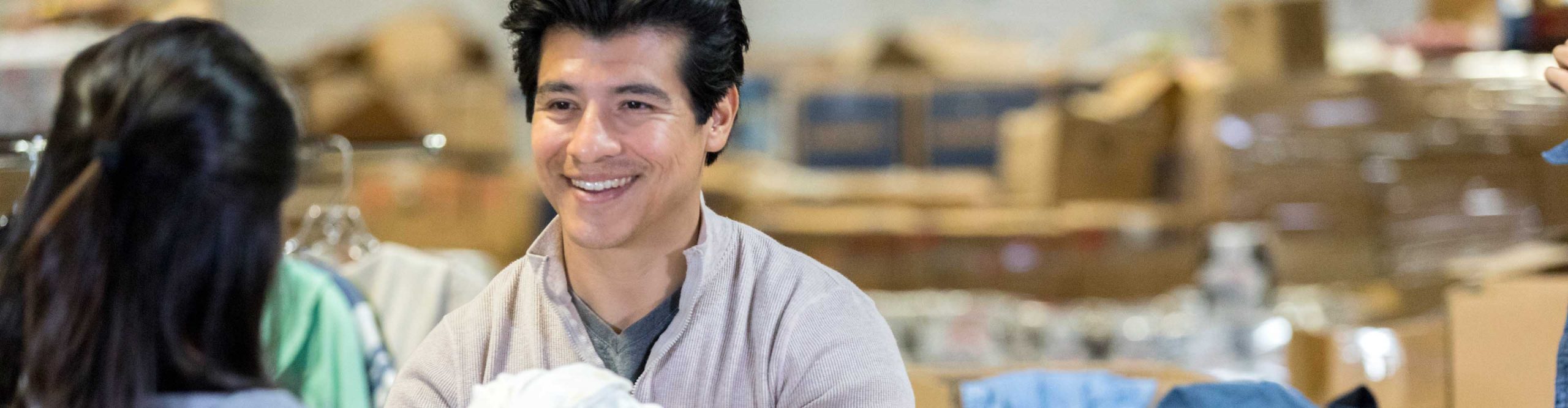 Ohio Valley Goodwill clerk greets customer