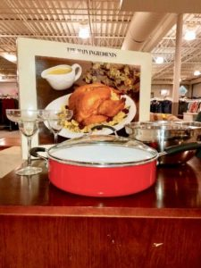 Cooking pot and cookbook from Goodwill