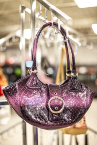 purple purse from Goodwill Cincinnati