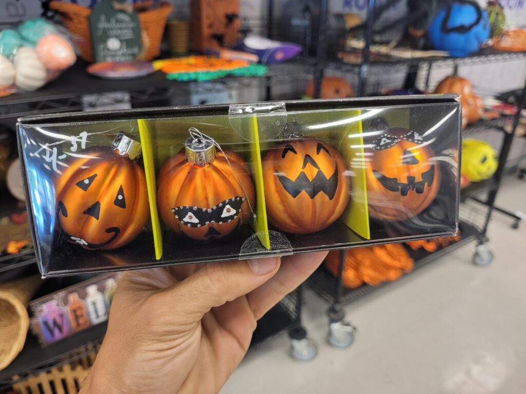 Halloween ornaments from Goodwill